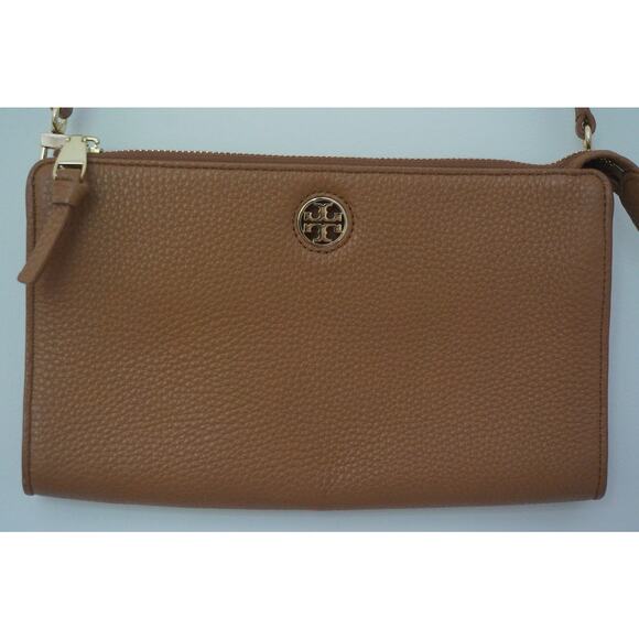 EUC Tory Burch Tan Clutch Purse - Picture 3 of 8
